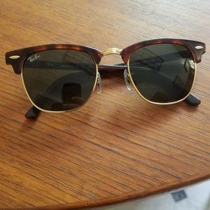 Ray Ban- Clubmaster Wood Grain and Gold frames